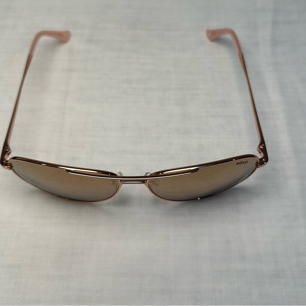 Rēvo Aviator Rose Gold Sunglasses with Bronze Lenses NWOT - Picture 6 of 10